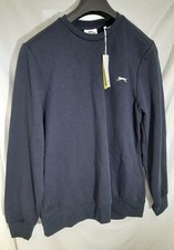 Slazenger Navy Fleece Crew Sweater Size XL