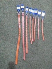 8no. Ancol Heritage Tan Leather Dog Collar Bundle Various Size 6 Studded 2 Plain