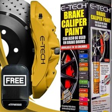 Brake Caliper Yellow E-Tech Car Engine Bay Block Wheel Hub Paint Kit. +M