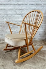Ercol Rocking Chair Beech 1980's Original Nursing Chair