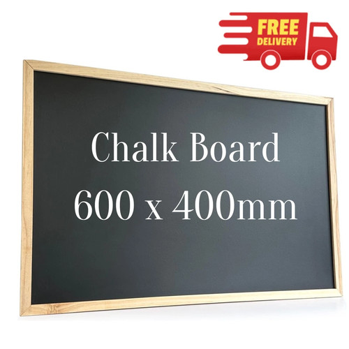 Large black board wooden - black,