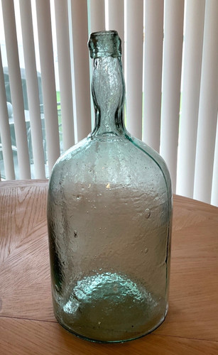 Antique demijohn bottle carboy - demijohn,