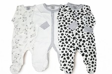 3 Pack Baby Sleepsuits –