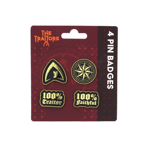 The traitors pin badges - the,