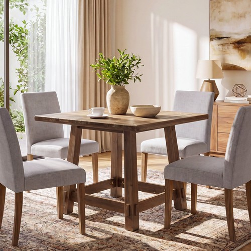 Solid wood square dining table - wood,