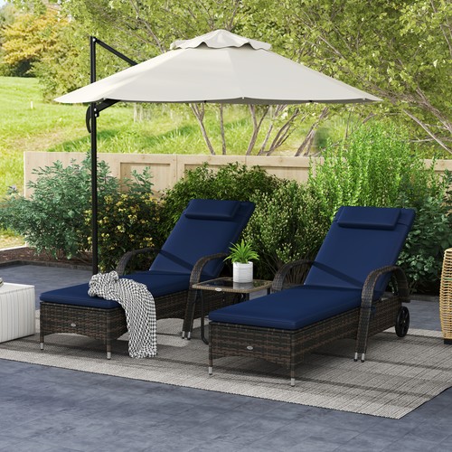 Outdoor rattan reclining - outdoor, pe