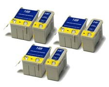 3x Black & 3x Colour Compatible (non-OEM) Ink Cartridges to replace T007 & T009