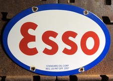 Vintage 1957 Dated Esso Oval