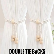 2pcs Wooden Beaded Curtain Tie