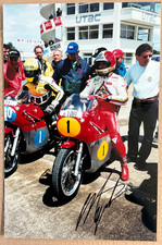 GENUINE HAND SIGNED PHOTOGRAPH PHOTO GIACOMO AGO AGOSTINI 15 TIME CHAMP 12 x 8