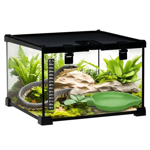 Pawhut glass reptile terrarium - pawhut,
