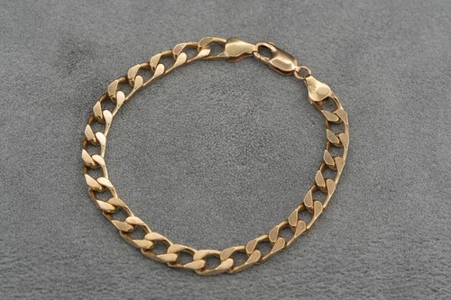Solid 9ct yellow gold curb - solid,