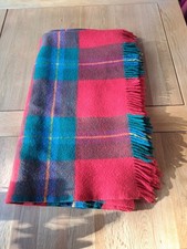 woollen blanket 5ft x 6ft. Used, in excellent condition. Modern plaid pattern.
