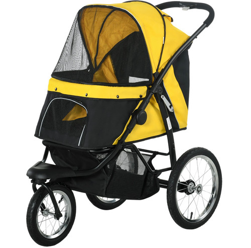 Pawhut wheel pet stroller - pawhut, 3