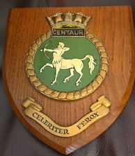 HMS Centaur ward room plaque
