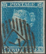 1849 two penny blue - two,