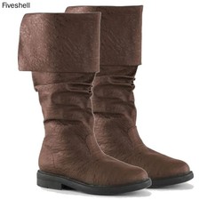 Pirate Men Boots Nordic Jackboot Renaissance Steampunk UK