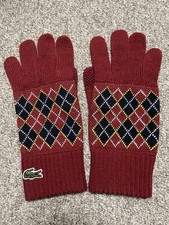 Lacoste Argyle Pattern Gloves