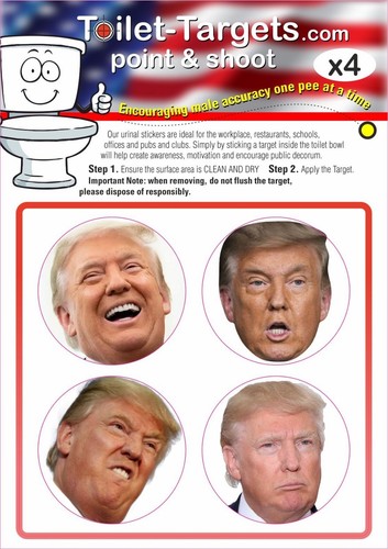 Toilet target vinyl stickers - toilet,