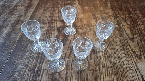 Lead crystal liqueur glasses - 5,
