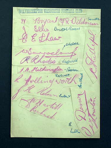Wolves 1930 s - wolves, autographs