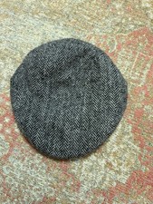 Harris Tweed Men’s Flat Cap Size Large Herringbone Made In Scotland