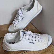 Firetrap Womens Canvas Shoes Ladies Pumps Plimsolls Canvas Trainers White UK 5