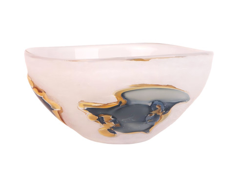Hand made glass fruit bowl - hand,