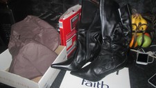 FAITH WOMENS BLACK BOOTS SIZE