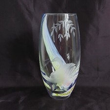 Caithness Glass Vase Etched