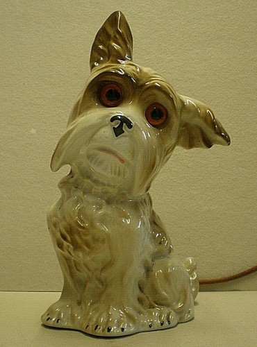 Antique porcelain dog smoke - porcelain,
