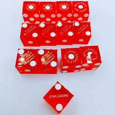 CASINO CLEAR RED DICE LOT
