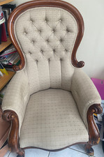 Victorian spoonback armchair