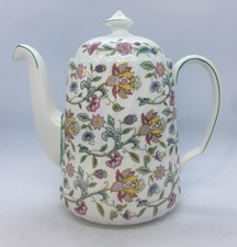 Minton Haddon Hall Large Coffee Pot Green Trim Bone China