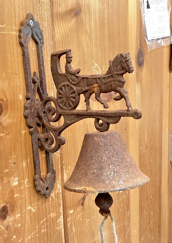 Vintage cast iron - iron, doorbell