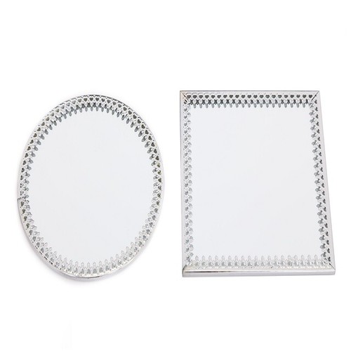 10cm round square mirror - round,