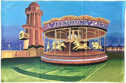 Carousel tea towel - carousel,