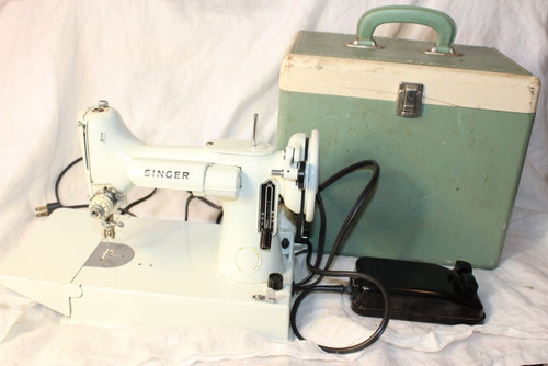 Vintage white singer 221 - white,