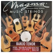 TENOR BANJO STRINGS - MAGMA BA110 - STEEL - SILVERPLATED WOUND - LOOP END