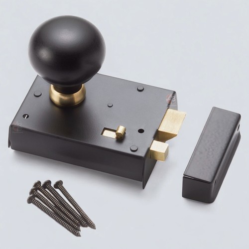 Black brass rim - black, latch