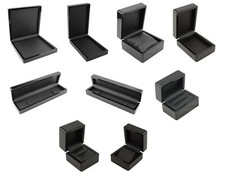 Premium Black Wooden Jewellery Boxes - Ring, Earring, Watch, Necklace, Pendant