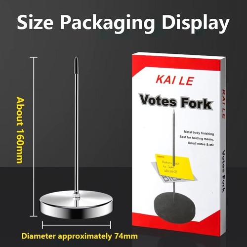 Paper note spike with - note,