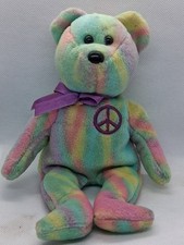 TY Beanie Baby Peace Bear #115