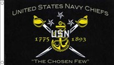 US NAVY CHIEFS FLAG 5' x 3' USN The Chosen Few USA United States Naval Army