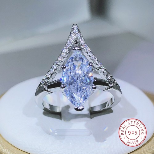 S925 silver white zircon drop - zircon,