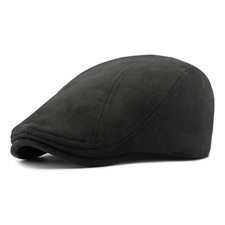 Women Men Suede Hat Fashion Beret Newsboy Hat Casual Gatsby Flat Visor Cap Warm