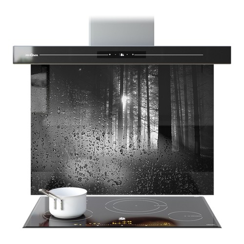 Kitchen glass splashback - kitchen,