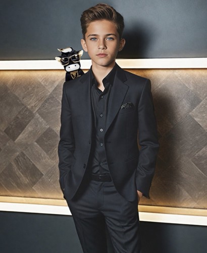 Black bianco boys blazer - black,