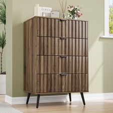 Walnut Fluted 4 Drawers