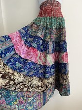 Long Skirt Maxi Boho Vintage Retro Floaty Colourful Gypsy Hippie Festival Indian